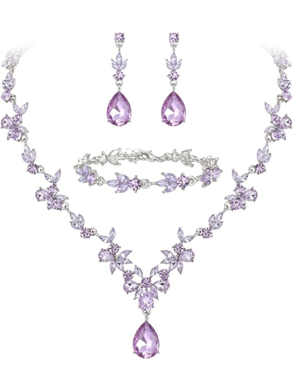 Elegant Crystal Wedding Jewelry Set - Stunning Bridal Accessories for Women